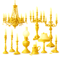 Осветительные приборы, канделябры, подсвечники
